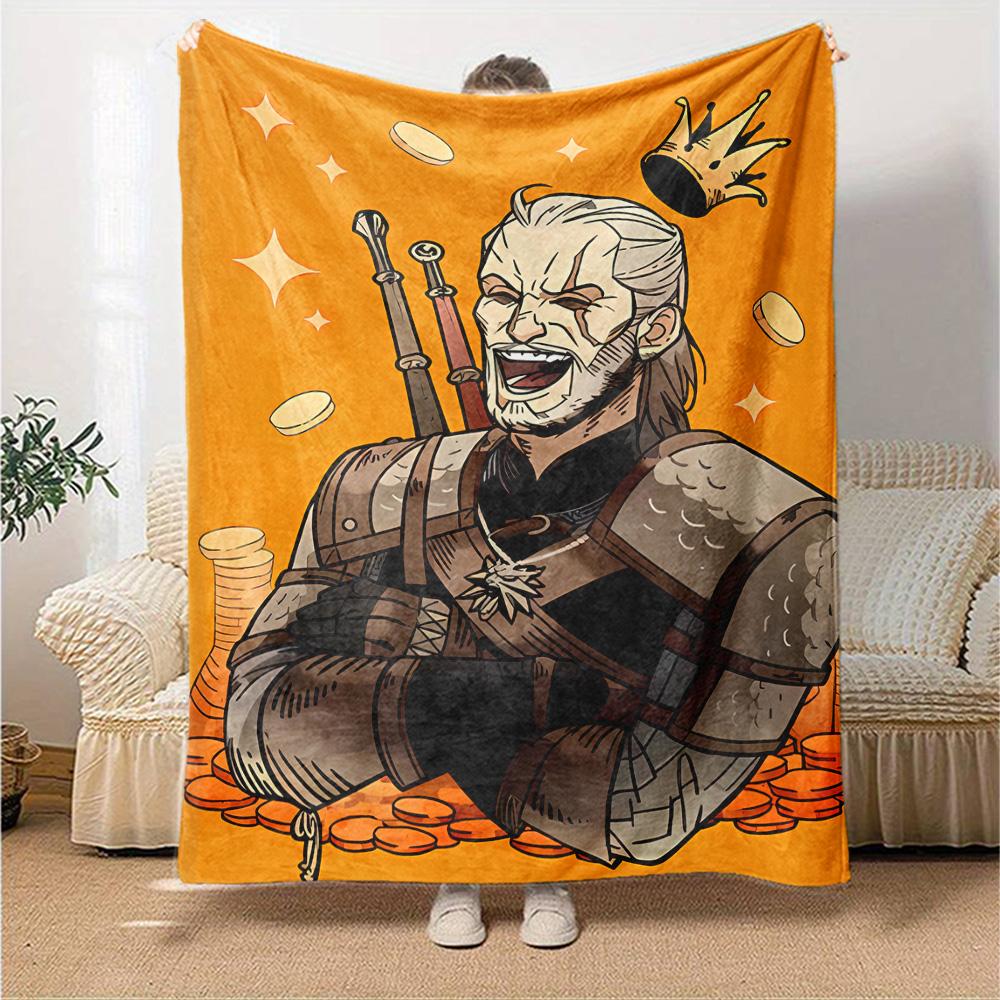 1pc Blanket - The W-Witcher 3 Wild Hunt GAME Print Design,Lightweight Blanket for Sofa,Bed- Soft &Warm,Gift for All Seasons