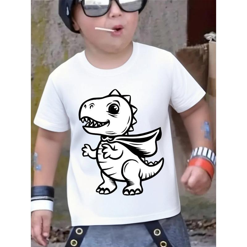 European sizes little boys  Short Sleeve T-Shirt Soft & Comfortable Everyday Top, Suitable for home, outdoor, and sports activities