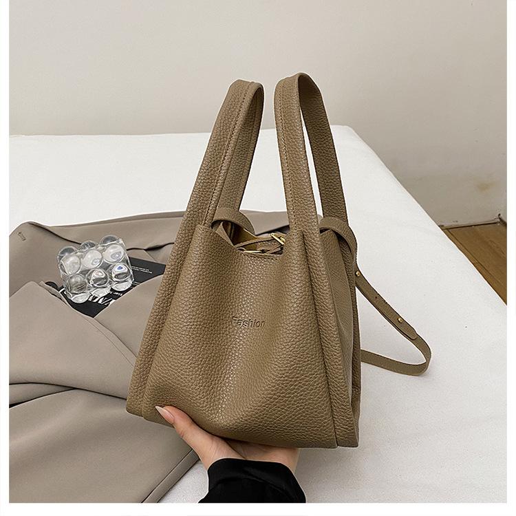 Popular vegetable basket bucket bag fashionable Korean version handbag new simple child and mother tote women's bag shoulder messenger bag