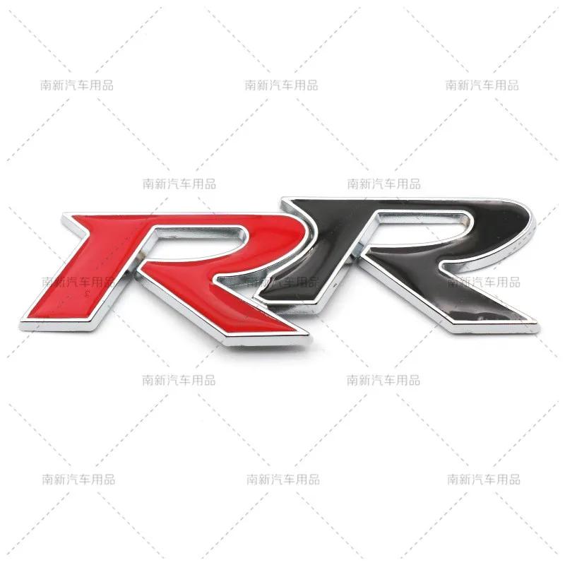 1Pc 3D Metal RR Logo Car Front Grille Rear Trunk Emblem Badge Decals For Civic Mugen Accord Crv City Hrv Sticker Accessories