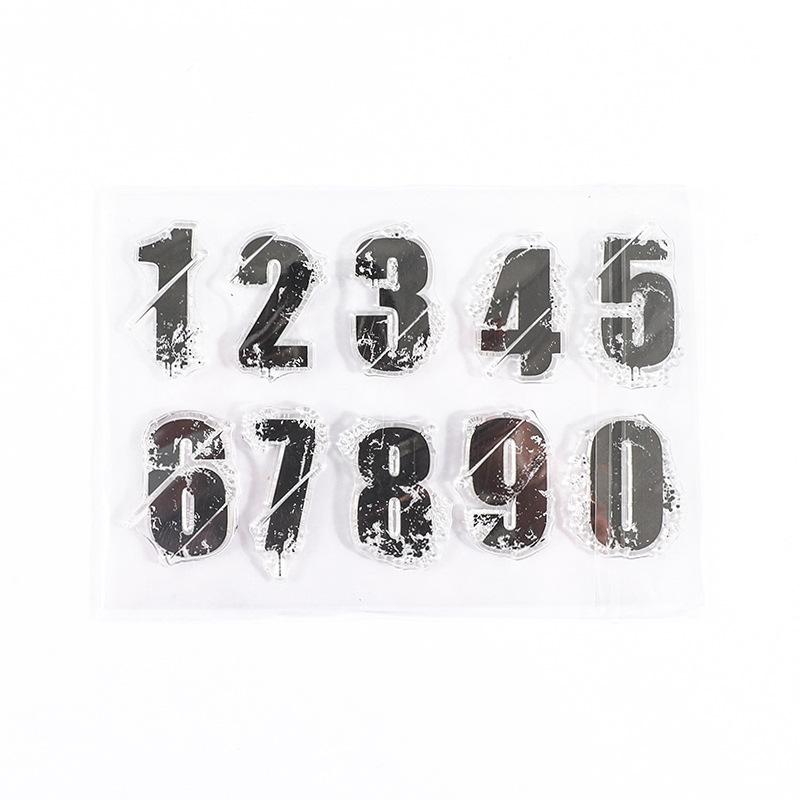 Vintage Clear Silicone Stamps, Letters Numbers Plants Landscape Postmark, Journal Diary Collage Decor Stamps