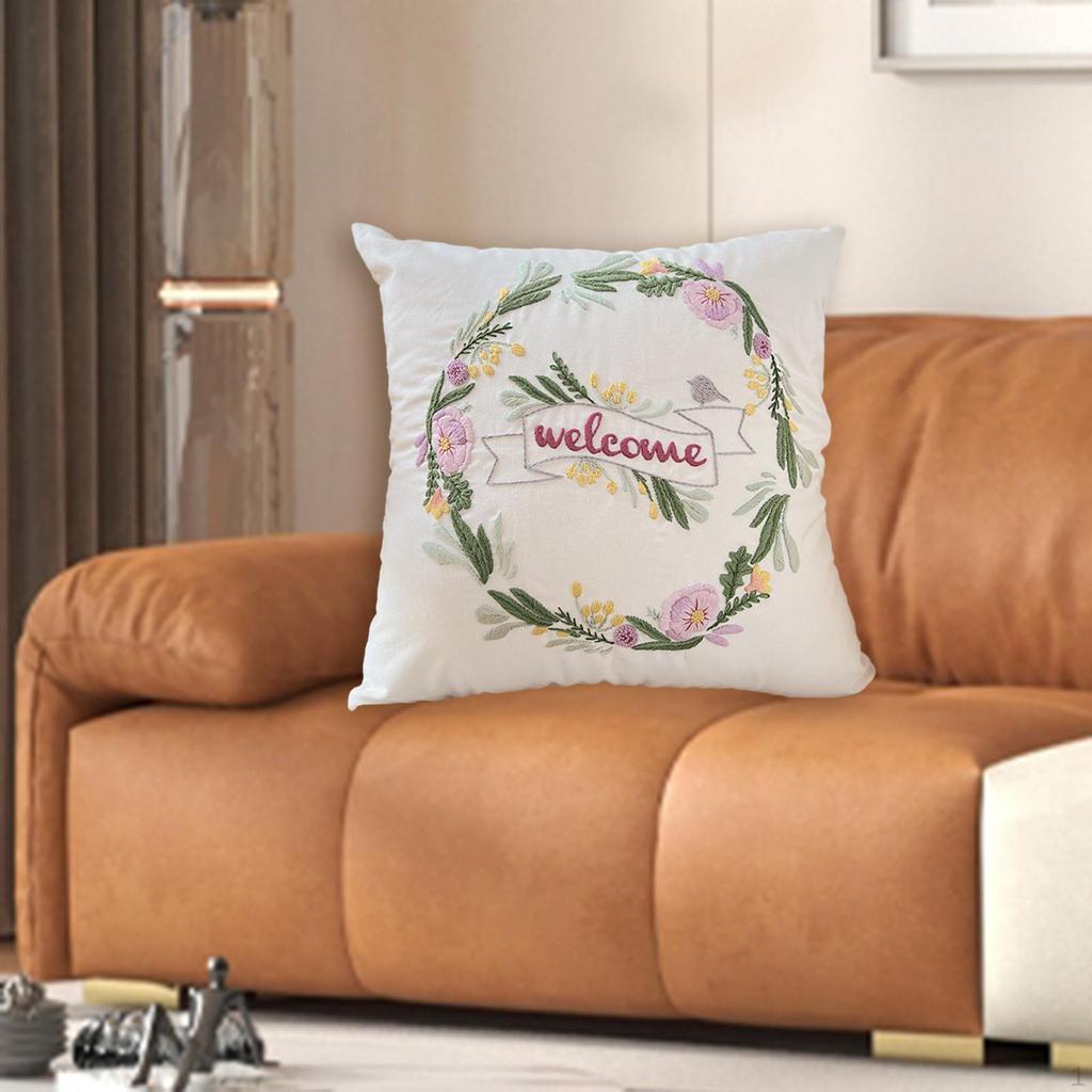 Cross Stitch Pillow Kits for Bedroom Decor DIY Sewing Supplies Unfinished Gift Option Adults