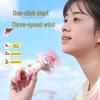 Portable USB Rechargeable Cartoon Mini Fan - Creative Student Gift