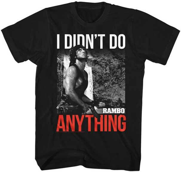 Rambo First Blood I Didn t Do Anything Men T Shirt 80 Movie Merch XXL