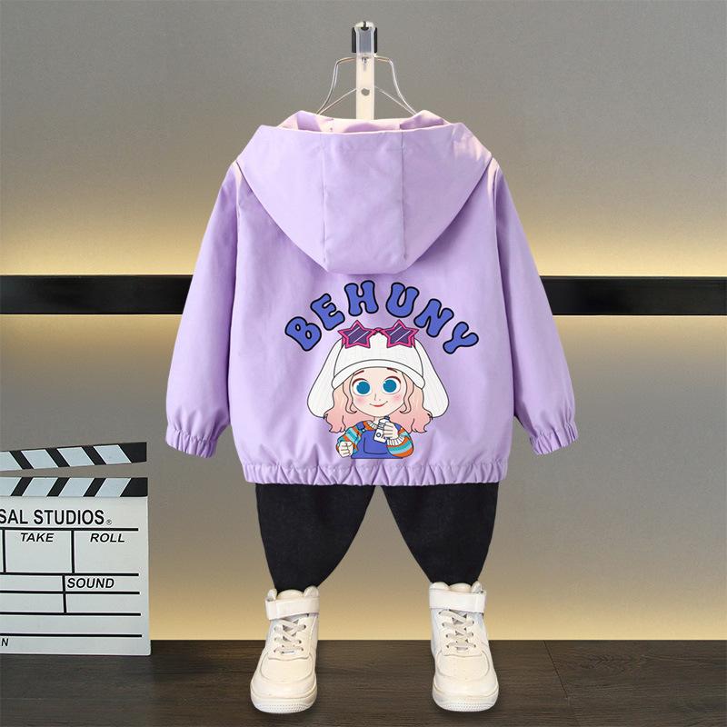 Jacke Kinder Outdoor Jungen und Mädchen Jacke Frühling Ball Dünner Abschnitt der Mittel- und Großkinder Locker Lässig Kapuze Rushing Mantel