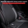 Para soporte lumbar de aire soporte lumbar para coche cojín de respaldo almohada lumbar soporte lumbar para coche supersuave ajustable manualmente airba