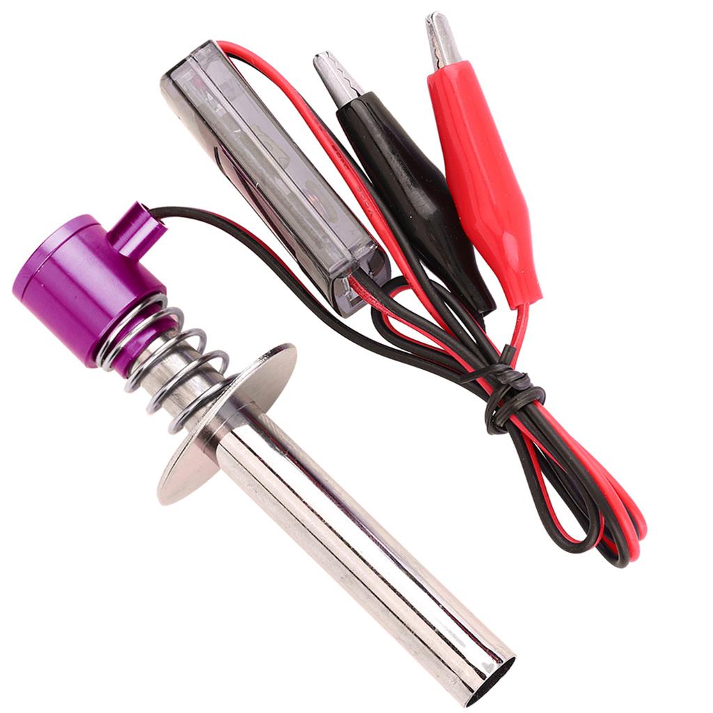6V  24V Electronic Glow Plug Starter Igniter Fit for Nitro RC Car Engine (Purple)