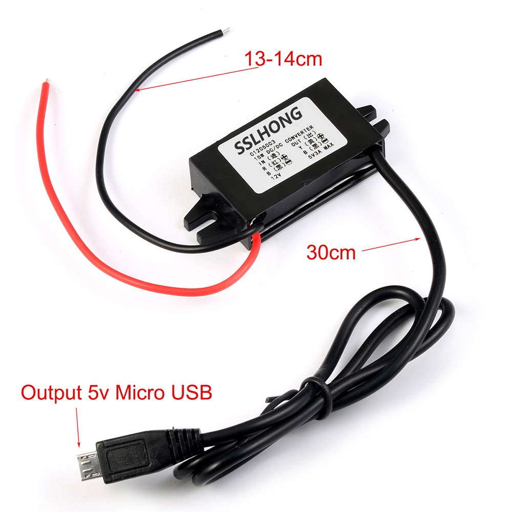 HOMREE DC-DC Converter Buck Module To 5V Output Buck Power Adapter (Micro USB) Micro USB