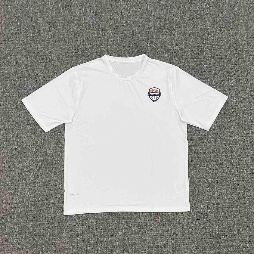 

Уличная мода Топ 2025 Новая футболка Команда мечты США Национальная баскетбольная тренировка Быстросохнущая Короткий рукав Разминка Бросковая S