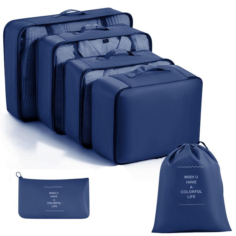 8-6 Pcs Travel Storage Bag Set, Clothing Organizer Packing Bags Suitcase Luggage Organizer Pouches