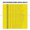 652F EK/EG Aluminium Car Rear Cambers Kits Lower Control Arm Cambers Arm