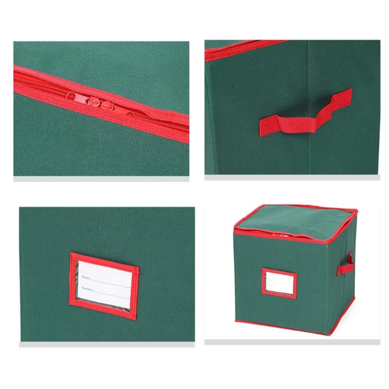 Foldable 64 Compartment Organizers Box Waterproof Oxfords Cloth for Christmas Light Storage