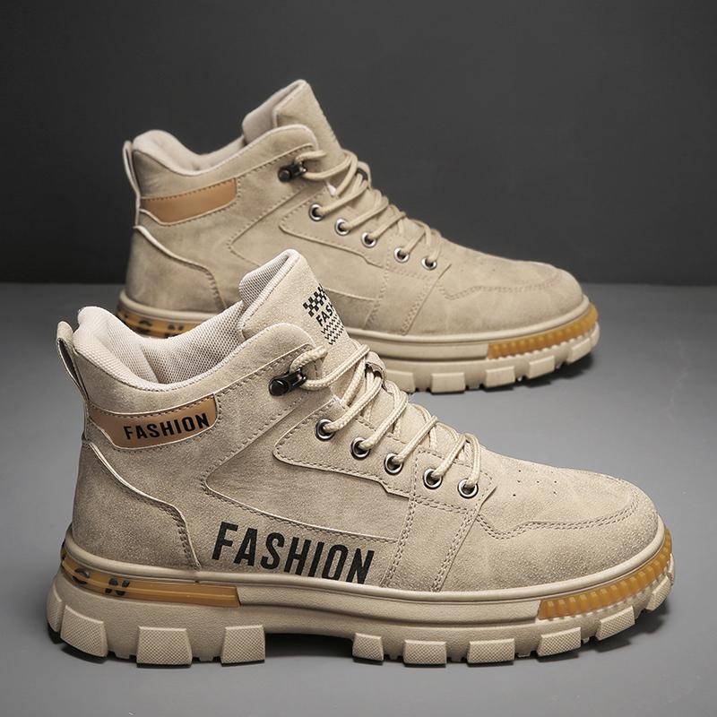 Fashion Hiking Boots Motorcycle Footwear Man High Top Thick Bottom Outdoor Shoes Recommended Comfortable Spring and Autumn Main Push