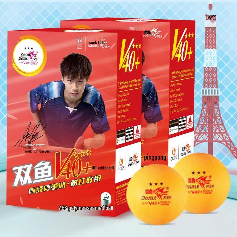 Double Fish V40+ 3-Star ABS Table Tennis Balls