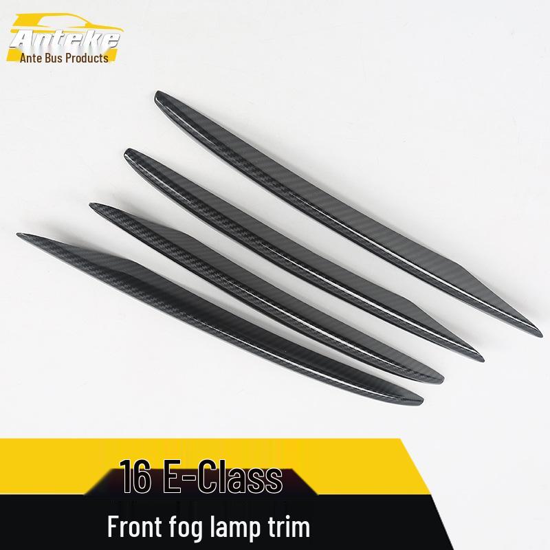 E-Class Front Fog Light Trim: Electroplated Anti-Scratch Collision Strip for 16 E-Class Bumper