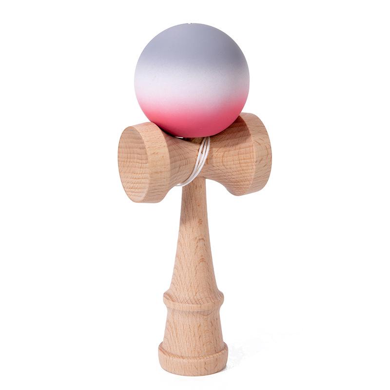 Traditional Bamboo Wood Kendama Skill Toy - Puzzle Ball and Sword Gift