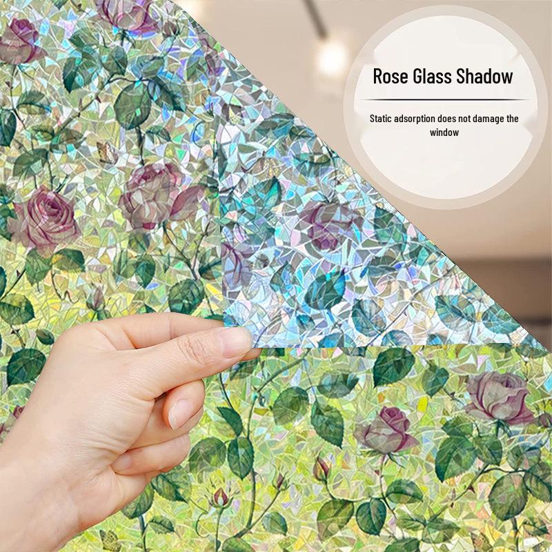 Colorful Thickened Translucent Window Stickers for Bedrooms & Living Rooms - Anti-Peep Glass Film for Offices