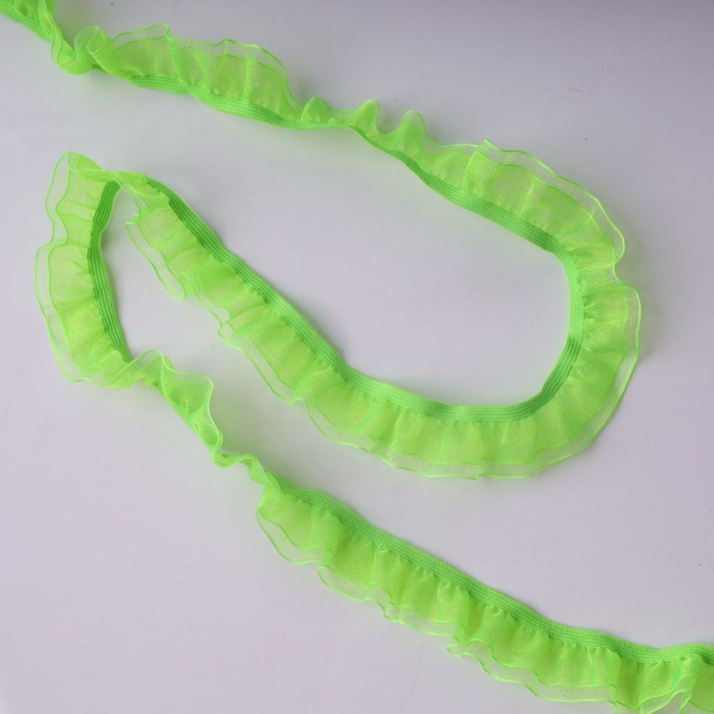 Elastic Snow Yarn Fungus Lace, Width 2cm Headband DIY Lace Decorative Cuffs Dream Pleated Baby Clothes Handmade Accessories