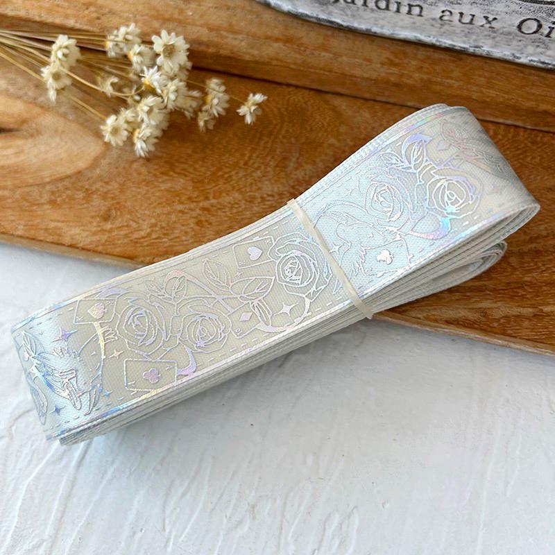 2.5cm*4.5m/Roll Packaging Ribbons Decorative Wrapping Gift Box Multiple Colors DIY Cartoon Lolita Clothing 14 Colors