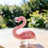 Flamingo Statue Hand Blown Glass Flamingo Figurines,Art Glass Flamingo Sculpture,Souvenir Home Decors Gift for Mom Women