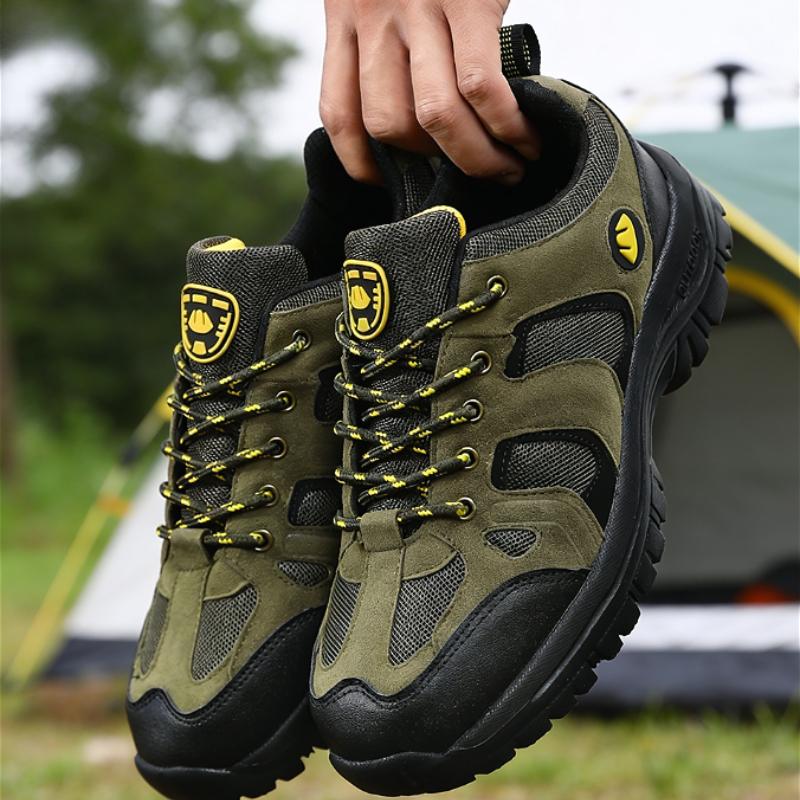 Men's Outdoor Hiking Shoes Breathable Mesh Trekking Shoe Non-slip Wear-resistant Casual Sports Shoes for Climbing Camping Travel