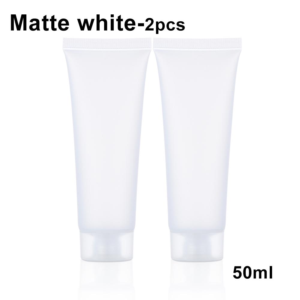 2Pcs Travel Size Empty Matte Clear Tube Cosmetic Cream Lotion Shampoo Bath Squeeze Lotion Containers Refillable Bottles