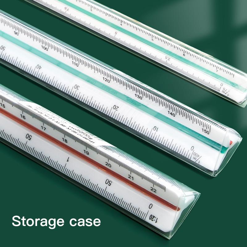 30cm Triangular Scale Ruler Drafting Measure Tool for Architects Engineers Students Drawing Straight Ruler Stationery Supplies