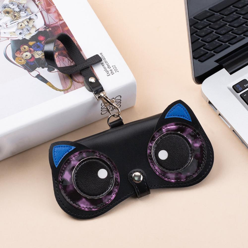 

Portable Sunglasses Storage Cover Cartoon Glasses Protective Sleeve Myopia Glasses Organizer Bag фиолетовый