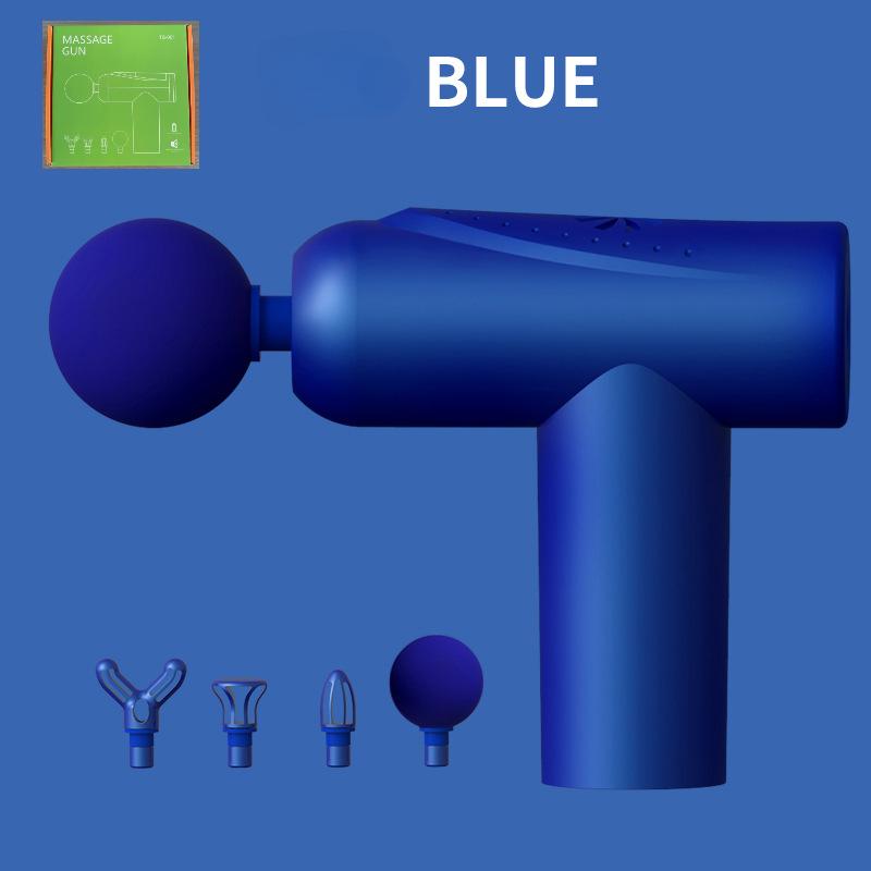 

Мини-пистолет для расслабления мышц, профессиональный массажер для мышц шеи, мембранный электрический пистолет для массажа type 2 темно-синий