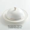 Individual Ceramic Warming Stew Bowl with Lid and Gold Rim