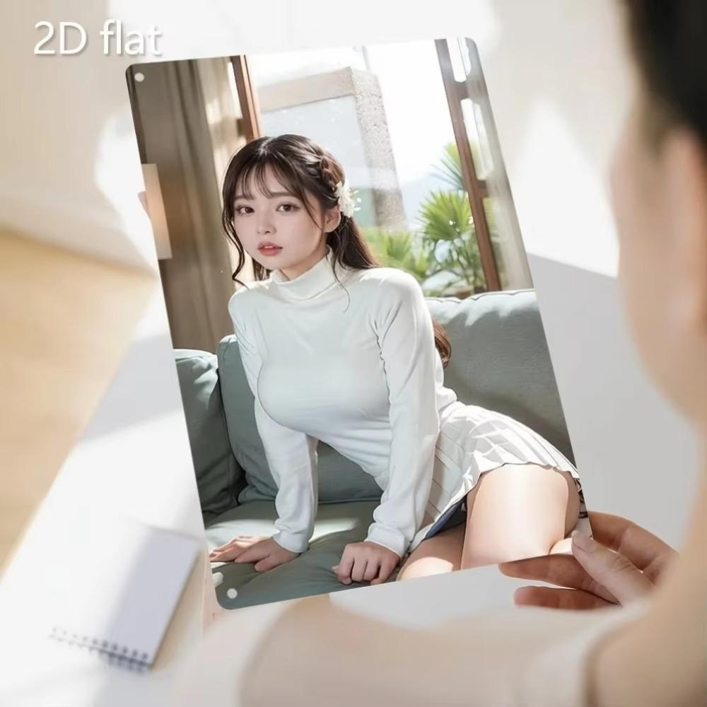 Metal Wall Art Plaque Weatherproof Home Garden Decor Woman Silhouette