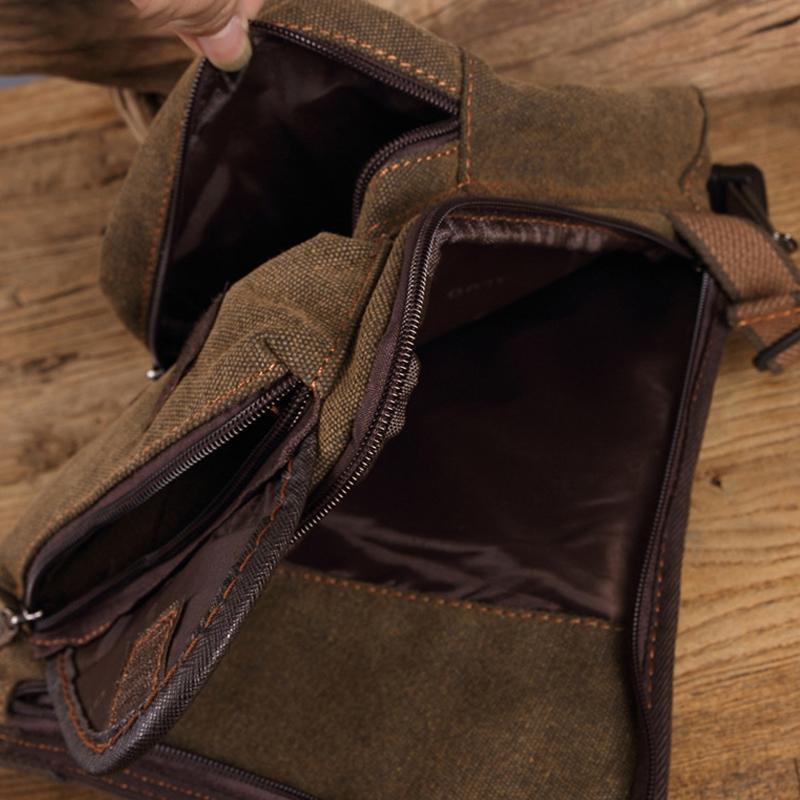 New European and American Retro Outdoor Sports Leg Bag Canvas Waist Packs Fashion Men's Messenger Bag
