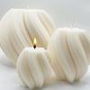 3D Rotierende Säulenkerze Silikonform Geometrische Welle Kerzenwachsform DIY Abstrakte Kunst Seife Harz Gipsform Heimwerkerdeko