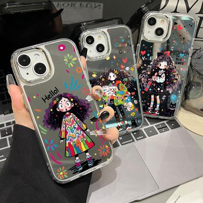 Luxury Make UP Mirror Phone Case For iPhone 11 13 16 Pro Max 14 15 12 16 Plus XR X XS 16promax 15promax Cute Girls Covers Funda