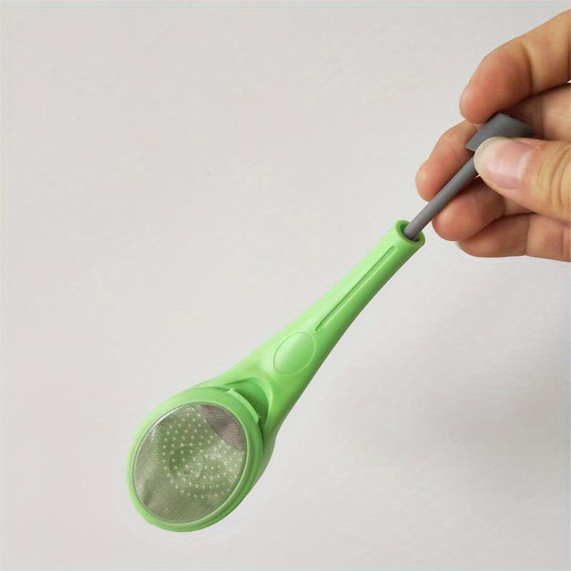

1pc Silicone Tea Infuser Strainer with Stainless Steel Handle,Loose Leaf Tea Steeper, Kitchen Gadget for Restaurant Use светло-зеленый