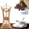 600 ml 8 Tassen Kaltes Tropf-Eis Siphon Kaffeekanne Maker Glas Dutch Brew Maschine Filterpapier Home Küche Kaffee Werkzeug Holzrahmen