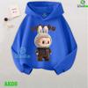 Labubu Pattern Printed Jacket Winter Hoodie Sweatshirt for Girls and Boys