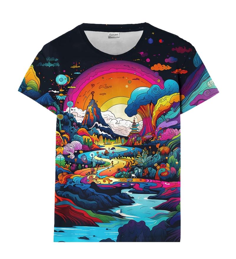New Cool Graffiti 3D Printed T-shirt Hip-hop Chroma Round Neck Short-sleeved Street Painting Fashion Men's Women's Tops Clothing