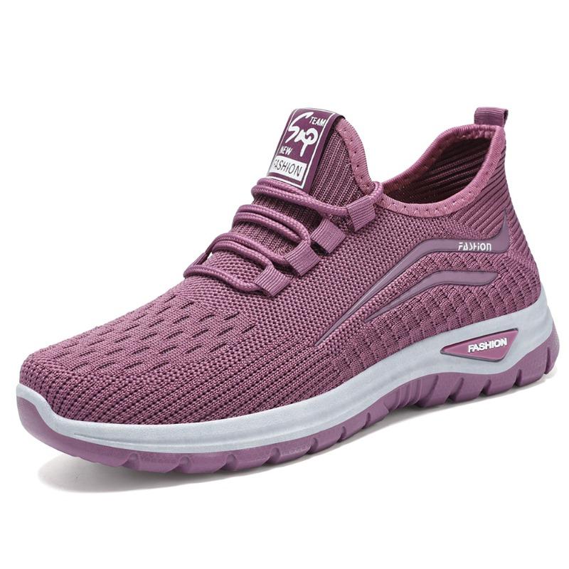 Sneakers Women's New Large Size Shoes Women's Shoes Fly-woven Breathable Mesh Shoes Lightweight Casual Shoes