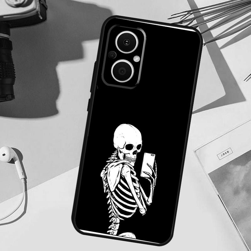 Gothic Fashion Skull Cover For OPPO Reno 12F 11F 13F 14F 8T 7 8 Lite 10 11 12 13 14 OPPO Find X9 X8 X6 X5 Pro Case