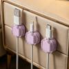 3/6Pcs Magnetic Cord Holder Adhesive Home Office Nightstand Desk Cable Organizer Wire Management Clip Phone Charging Cord Keeper