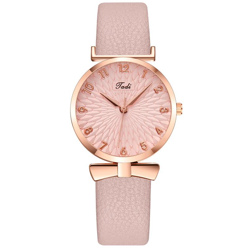 Pu Leather Strap Wristwatch Quartz Watches for Women Clock Watch Gift