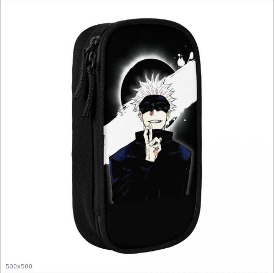 Digital Printing Diy Black Primary And Secondary School Student Stationery Pencil Case Double-Layer Stationery Case Storage Bag Pencil Case