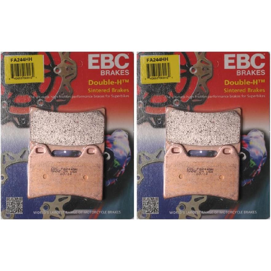 EBC Double-H Sintered Metal Brake Pads FA244HH (2 Packs - Enough 2 Rotors)
