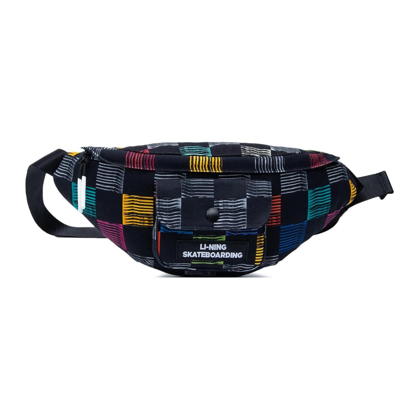 

Новая хлопковая сумка-слинг LiNing поясная сумка обычная унисекс многоцветная ABDT053-2 35.1*8.9*17.0CM