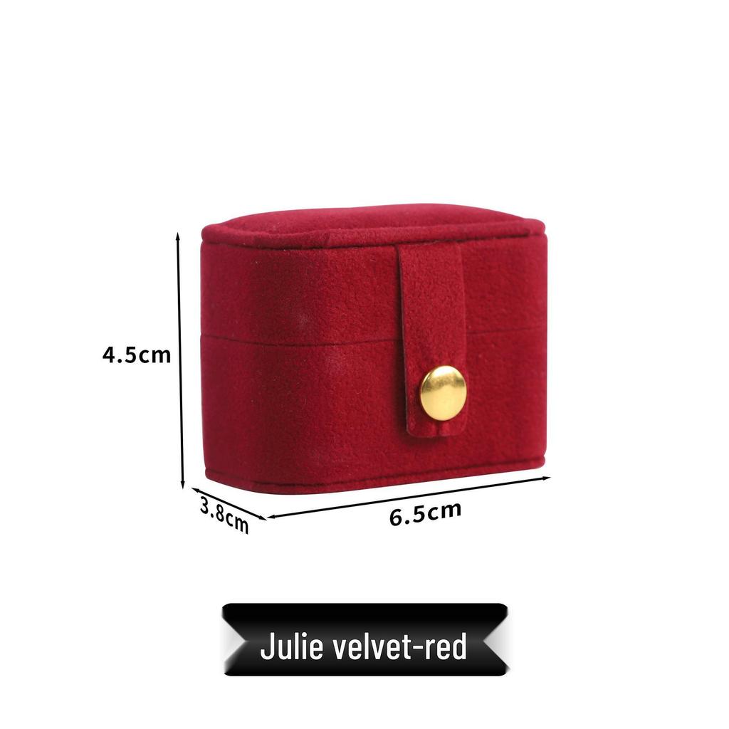 Vintage Samt Oval Schmuckaufbewahrungsbox mit Reißverschluss - Mini Tragbare High-End Verpackung