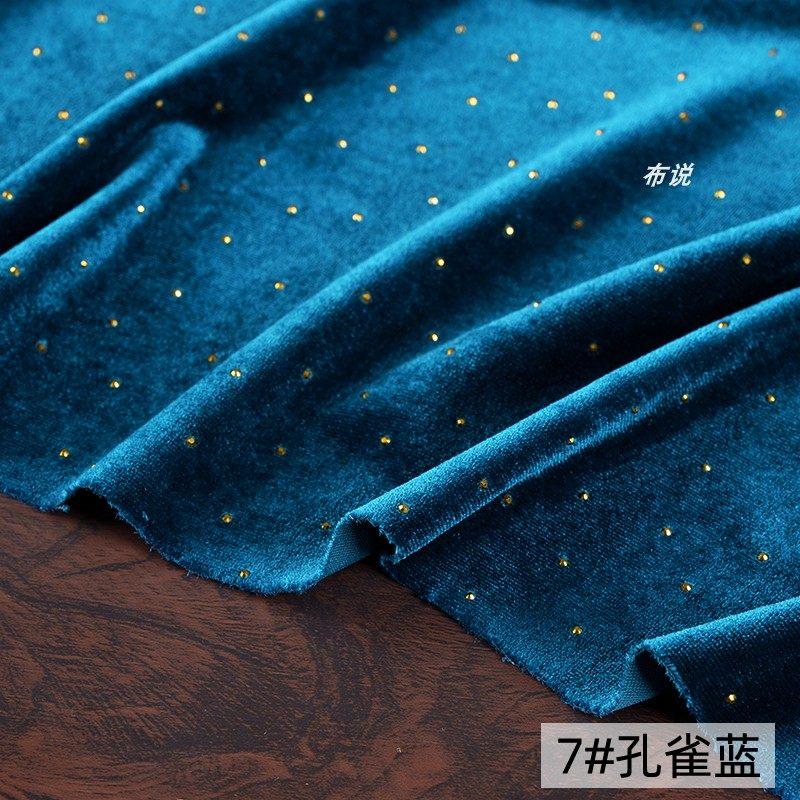 Sterrenhemel Glitters Fluweel Stof Per Meter voor Kleding Rok Cheongsam Pak Jurk Broek DIY Naaien Velours Stof Zacht Wit
