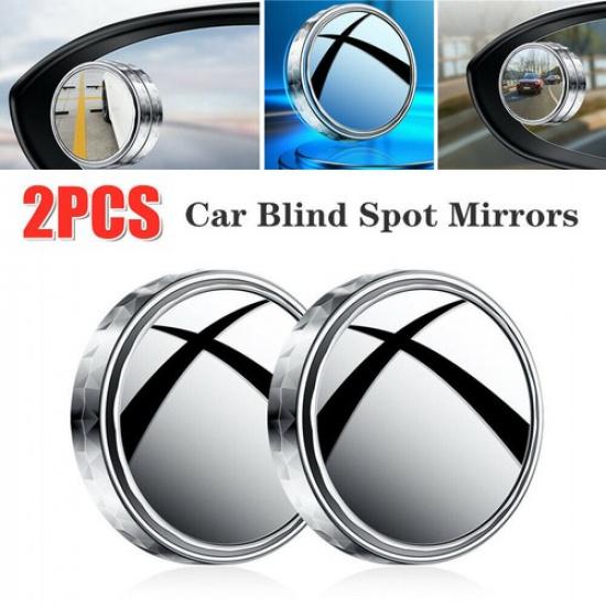 1Pair Car Van Blind Spot Mirrors 360° Wide Angle Convex Rear Side View Mirrors