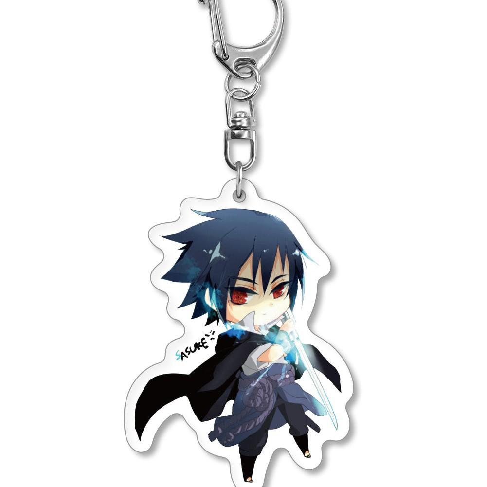 Naruto Anime Keychain Naruto Uzumaki Acrylic Keychain Cute Q Version Keyring Pendant Cosplay Gift For Fans One Piece Shipping