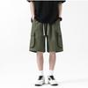 Herren Sommer Dünne Schnelltrocknende Mehrfach-Taschen Einfarbig Werkzeug-Shorts Herren Japanische Locker Übergröße Fünf-Punkt-Hose